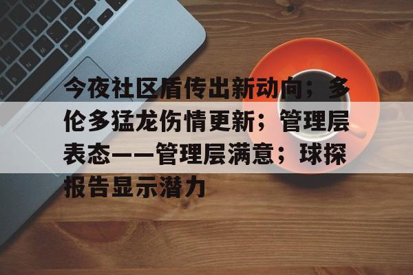 关于今夜社区盾传出新动向；多伦多猛龙伤情更新；管理层表态——管理层满意；球探报告显示潜力的信息-AYX GAMES